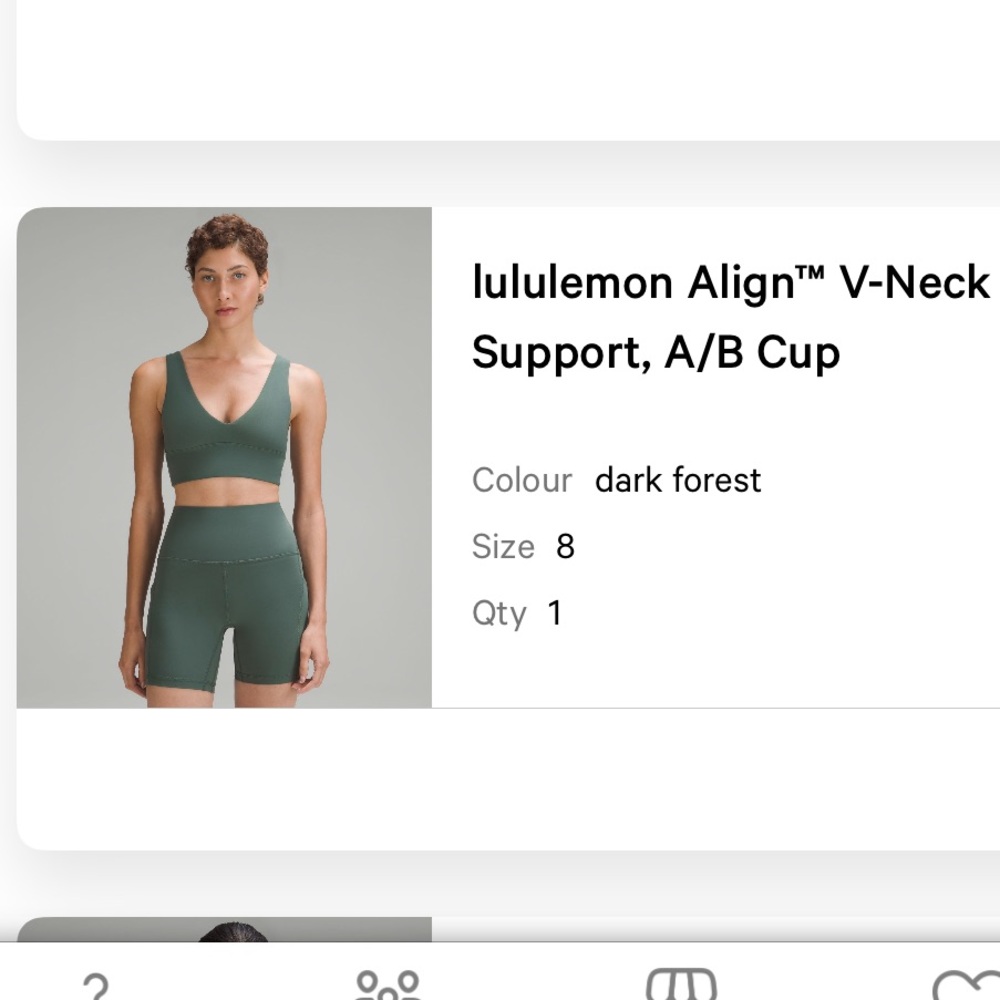 Lululemon Align V-Neck Bra light support A/B cup